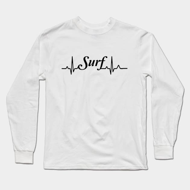 waves, surfing, heart, rate, beach shirt,surf, surfer,shirt, summer shirt, Long Sleeve T-Shirt by L  B  S  T store